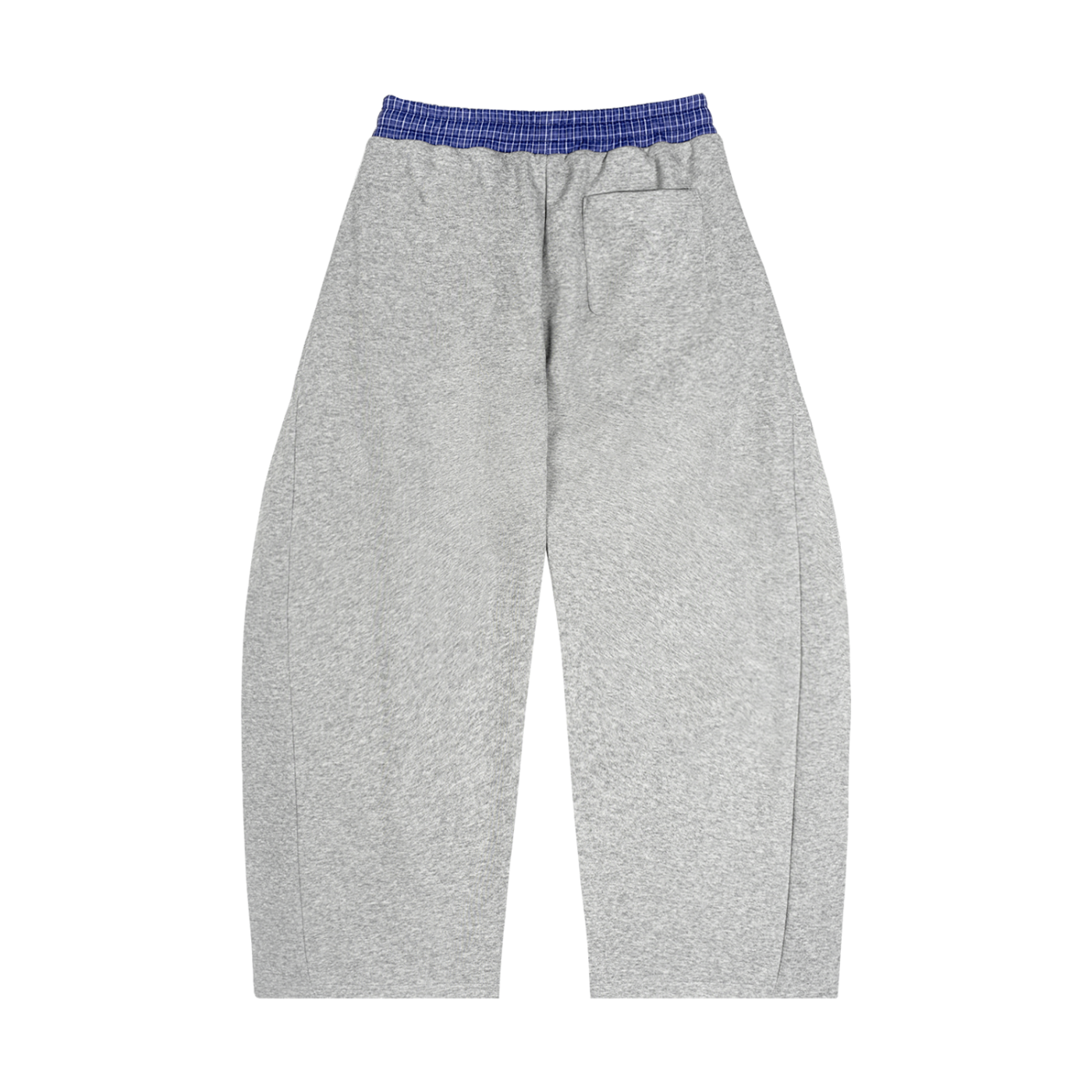 Unisex Plaid Waistband Barrel Sweatpants