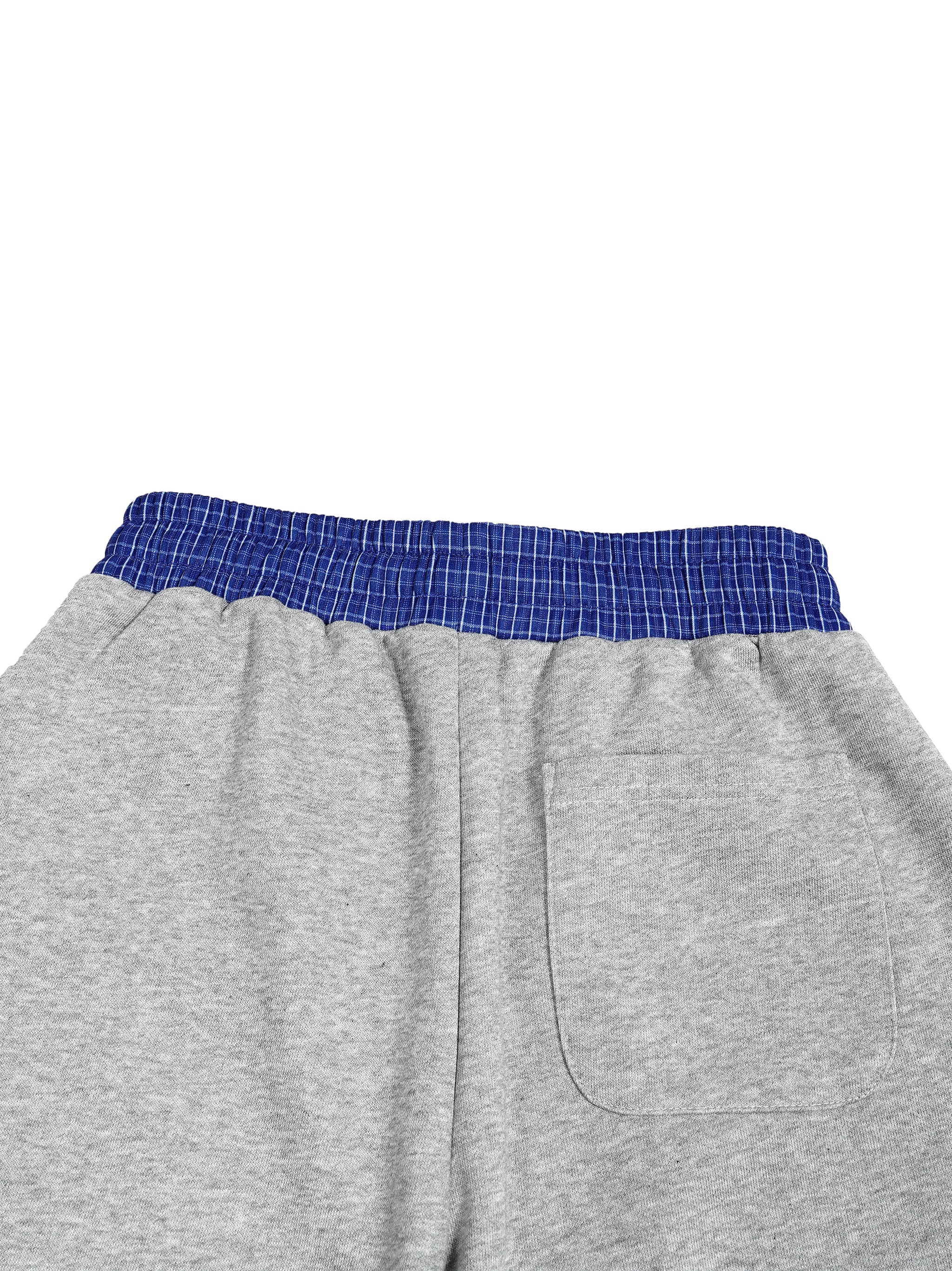 Unisex Plaid Waistband Barrel Sweatpants