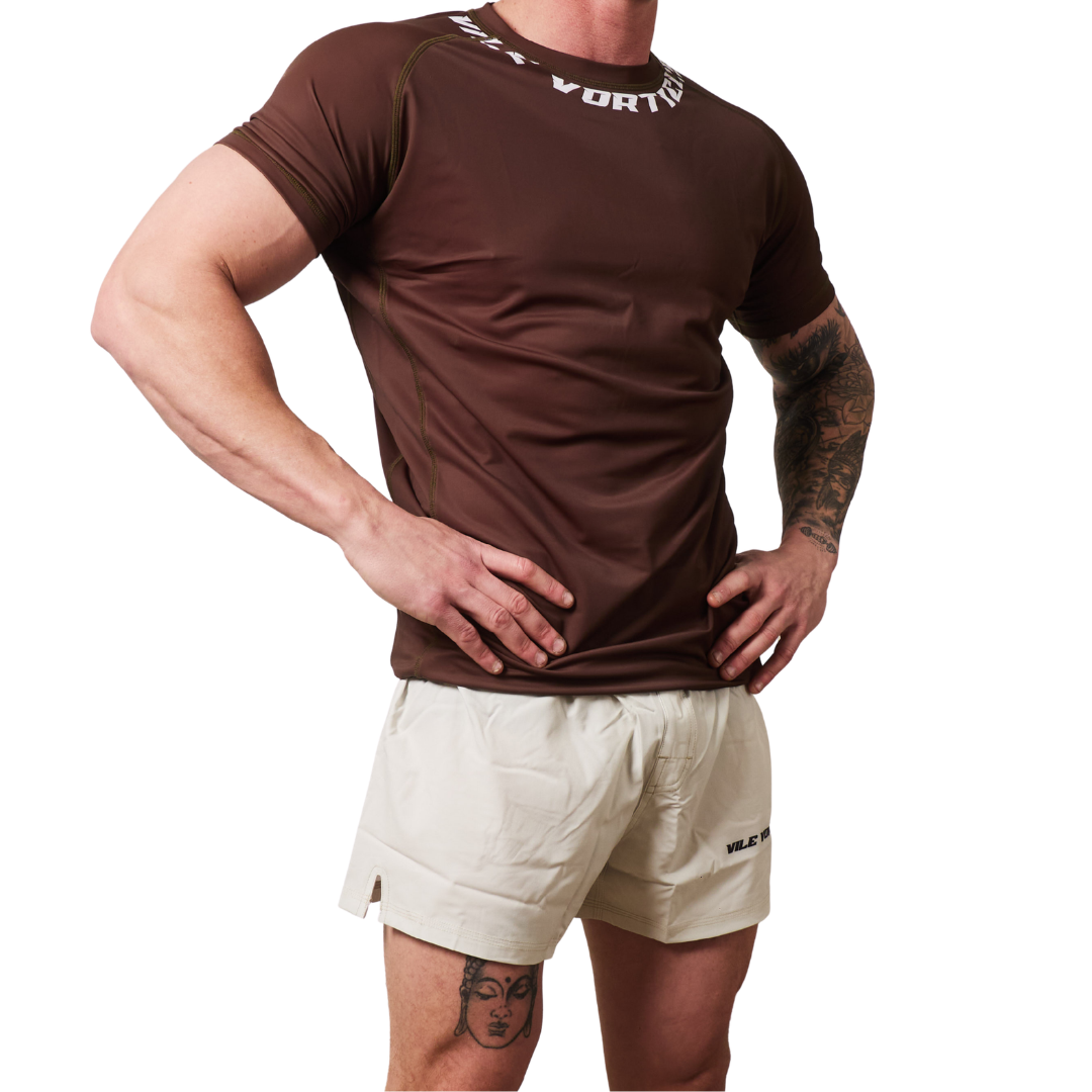 Olive Brown Curve Rashguard