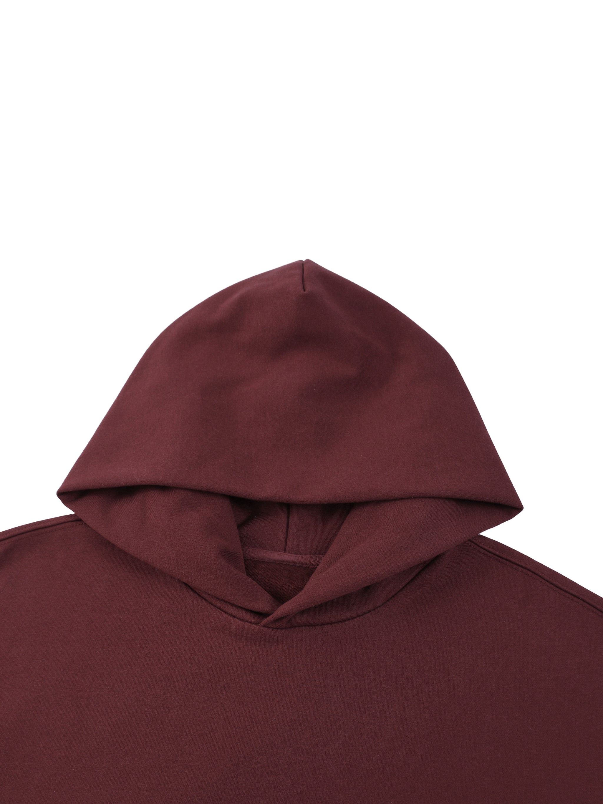 Unisex Boxy Dull Red Heavyweight Drop-Shoulder Hoodie